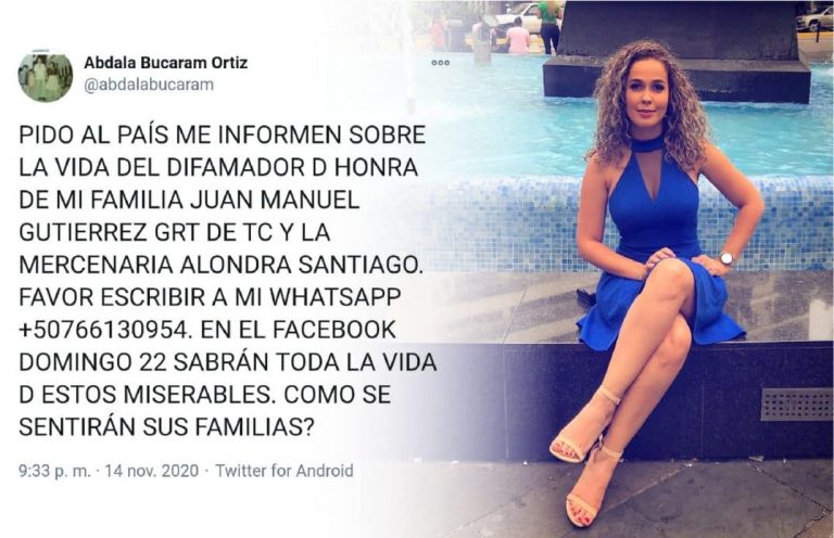 Expresidente ataca a periodista y la descalifica  por su condición de mujer