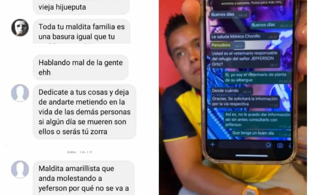 Periodista recibe amenazas luego de ser acusada de perseguir a Youtuber y activista