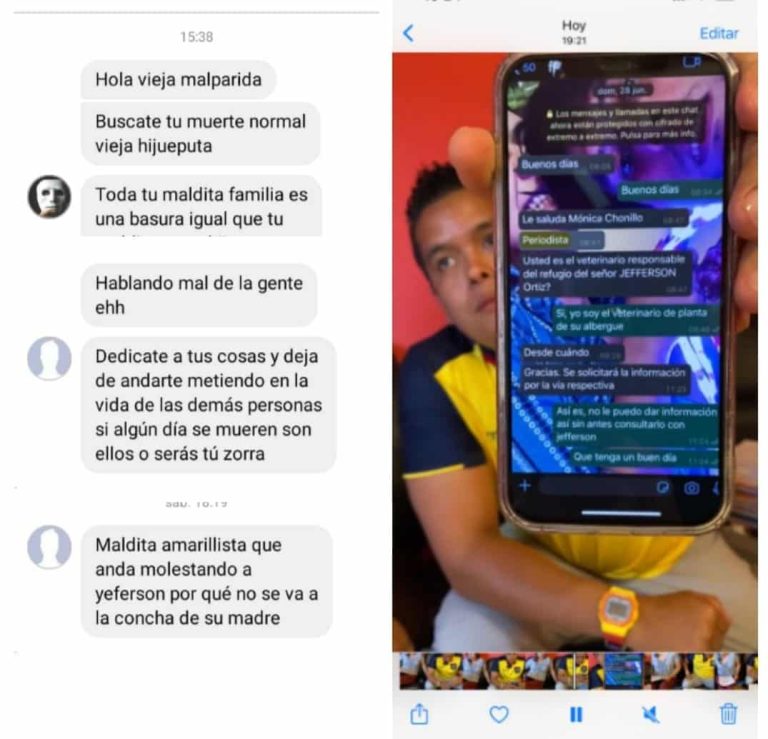 Periodista recibe amenazas luego de ser acusada de perseguir a Youtuber y activista