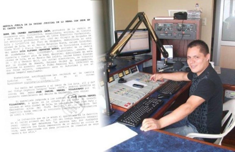 Exfuncionario en Loja demanda a periodista