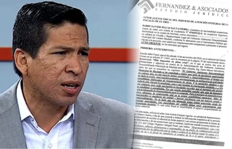 Fiscalía de Machala solicitó el  nombre de articulista a Diario Correo
