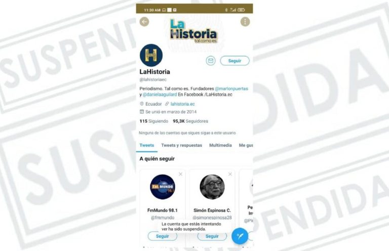 Cuenta de La Historia fue suspendida en Twitter 