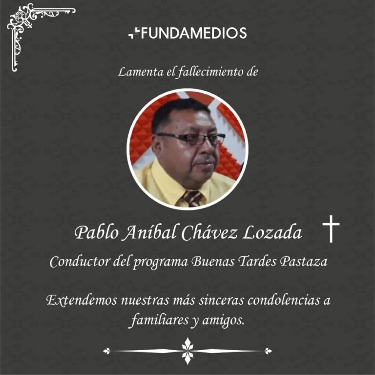 Muere segundo periodista ecuatoriano por Covid-19 en 2021