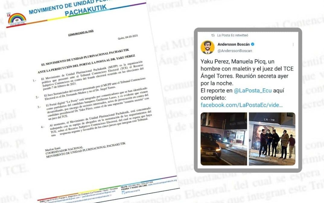 Pachakutik emitió un comunicado que deslegitima el trabajo de La Posta