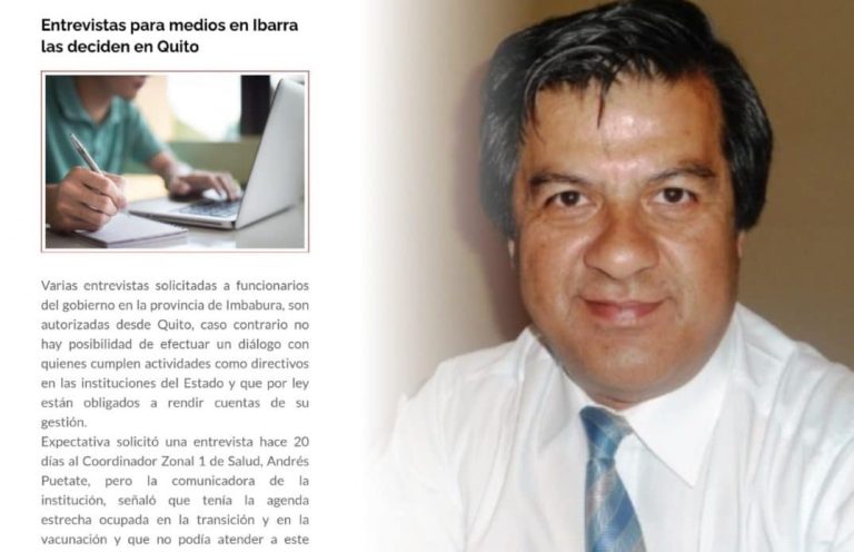 Periodista no puede acceder a entrevistas con funcionarios públicos en Imbabura