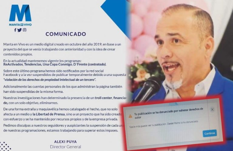 Página de Facebook de medio de comunicación en Manta no puede publicar sus contenidos