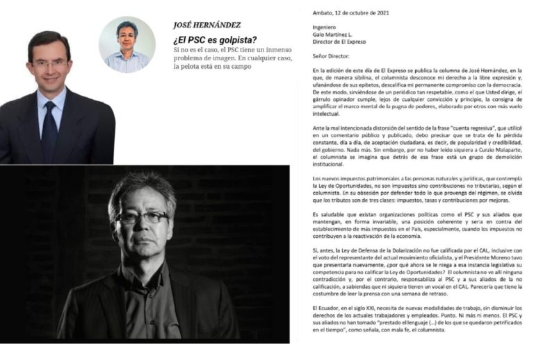 Luis Fernando Torres descalificó a periodista José Hernández por columna en diario Expreso