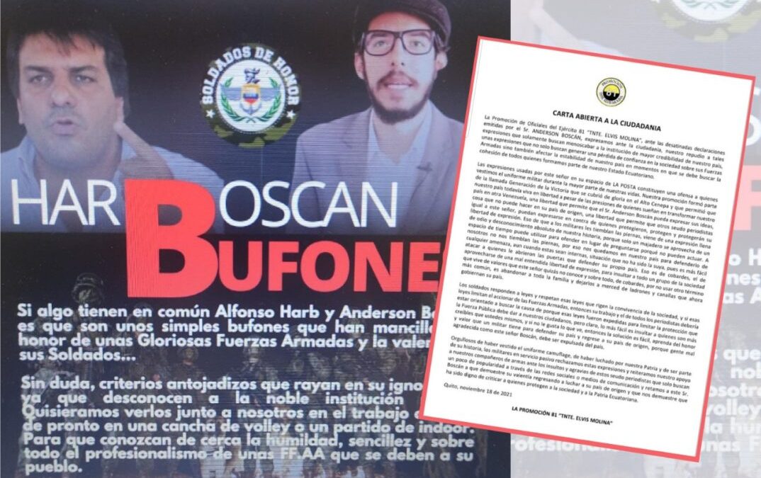 Militares retirados piden la expulsión del periodista Andersson Boscán