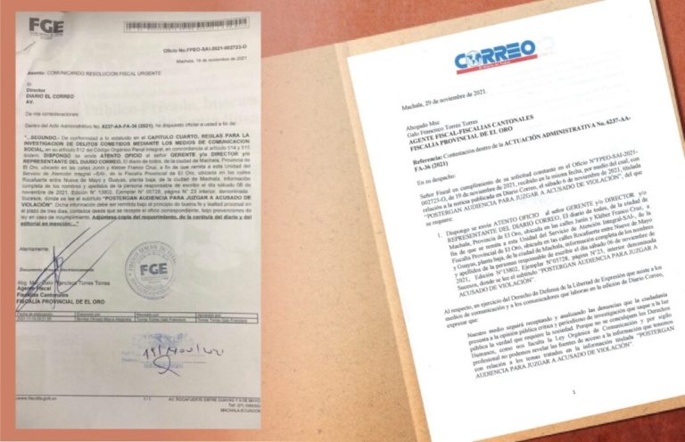 Fiscalía solicitó a medio de comunicación revelar nombre de un periodista 