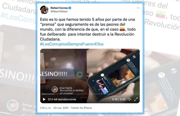 Rafael Correa emite discurso estigmatizante en contra de la prensa ecuatoriana