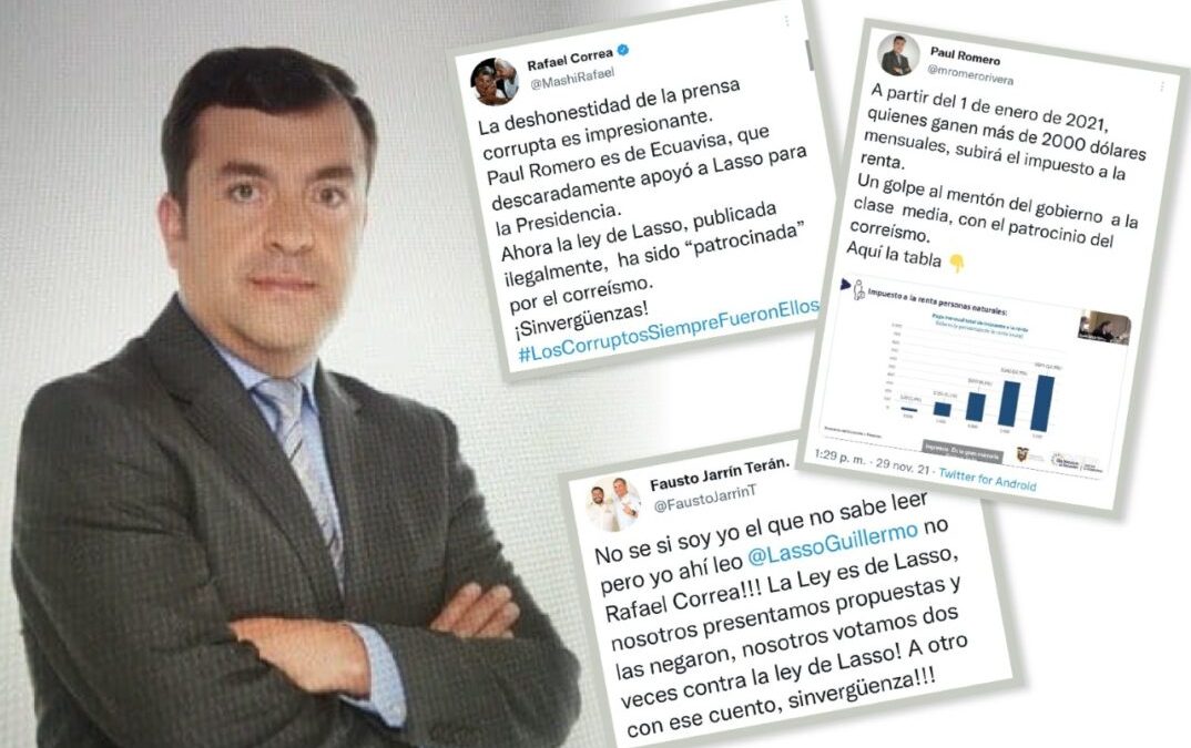 Periodista de Ecuavisa es atacado en redes sociales tras lanzar un trino crítico con el correísmo 