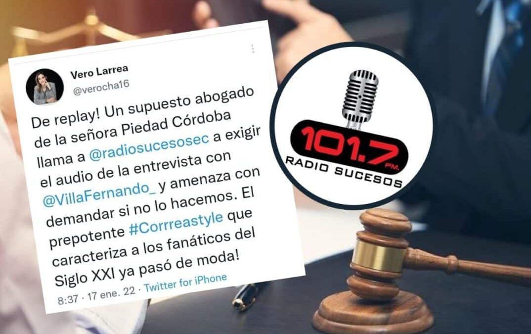 Abogado amenazó a Radio Sucesos, se identificó como defensor de Piedad Córdoba
