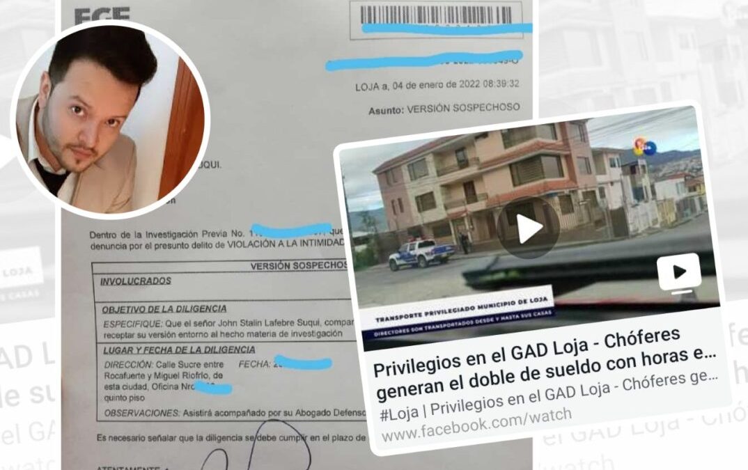 Director de medio digital fue denunciado tras publicar un reportaje sobre privilegios de servidores municipales