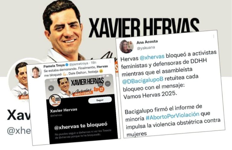 Xavier Hervas bloqueó en su cuenta de Twitter a un grupo de mujeres activistas
