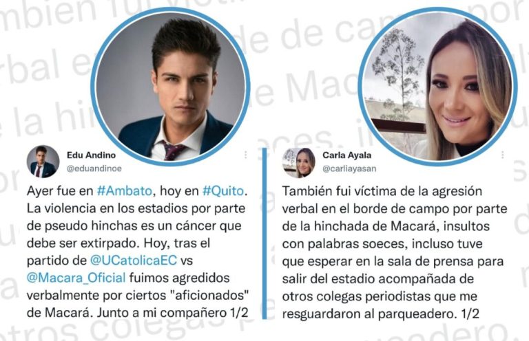 Periodistas deportivos recibieron insultos de hinchas luego de un fallo arbitral contra Macará