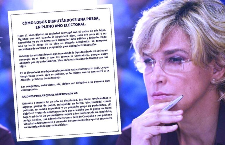 Alcaldesa de Guayaquil asegura que un medio y un grupo de periodistas conspiran en su contra