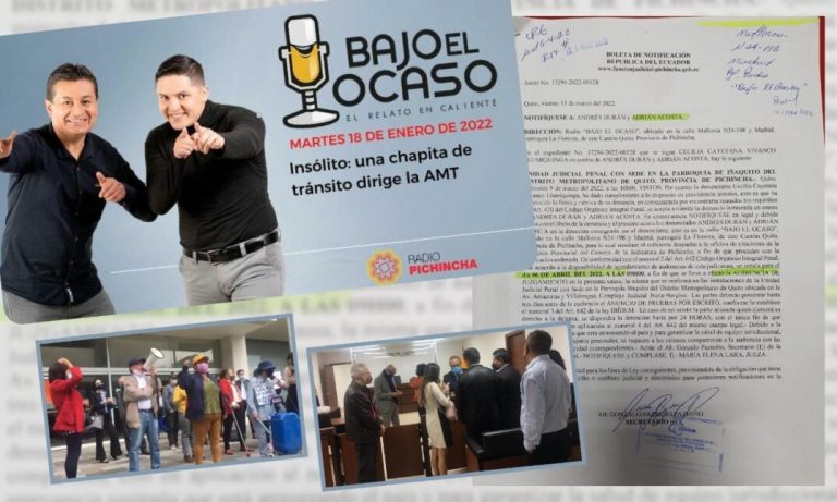 Actualización: audiencia de juzgamiento contra empleados de radio de la Prefectura de Pichincha fue declarada fallida por la ausencia de la denunciante