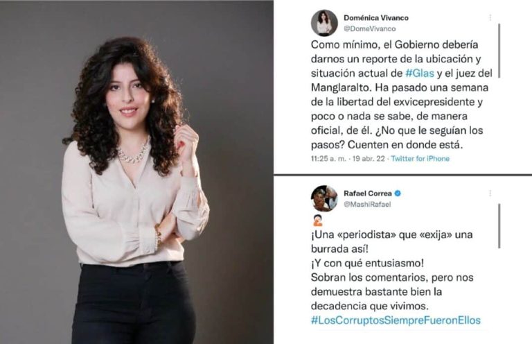 Expresidente de Ecuador, prófugo de la Justicia, atacó a periodista y generó una ola de insultos misóginos