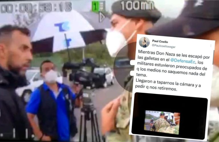 Oficial del Ejército llamó mamarracho a periodista de Teleamazonas y le invitó a un enfrentarse a golpes