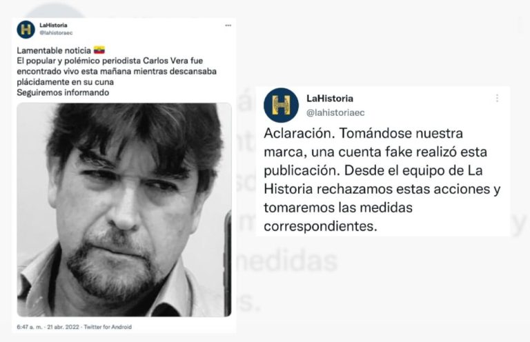 Identidad de medio digital ecuatoriano fue suplantada en Twitter