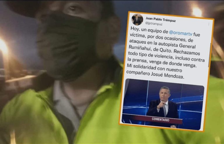 Tres periodistas fueron agredidos en Quito mientras cubrían las manifestaciones 