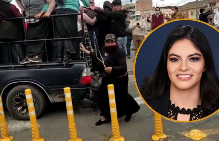 Manifestantes en Ecuador dan latigazos a una periodista y agreden a otro