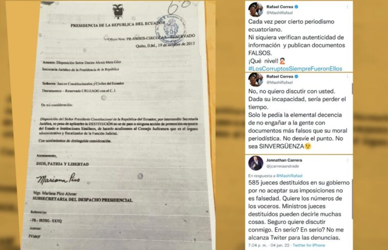 Periodista ecuatoriano es agredido en redes luego de un cruce de trinos con Rafael Correa