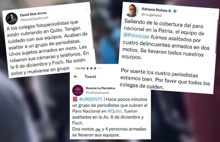 Periodistas de medios digitales fueron asaltados en Quito