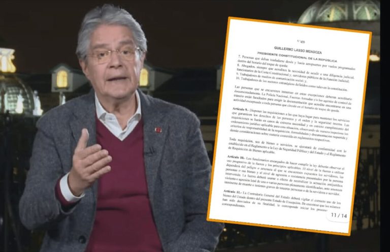 Actualización: Gobierno ecuatoriano eliminó restricción al derecho a la información, en nueva versión del decreto del Estado de Excepción