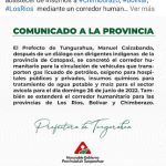 comunicado a la provincia