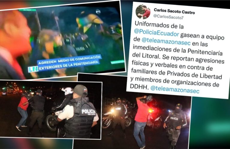 Miembros dela Policía agreden a periodistas y defensores de DD.HH. mientras cubrían  situación carcelaria