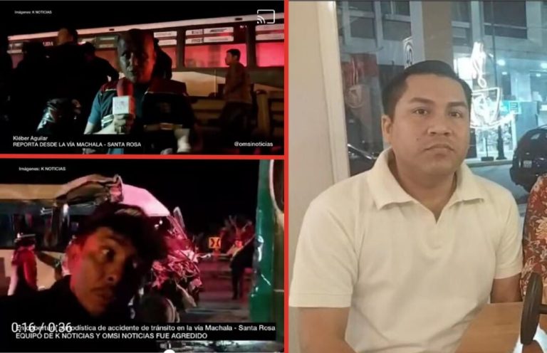 Reporteros ecuatorianos, agredidos durante la cobertura de un accidente de tránsito