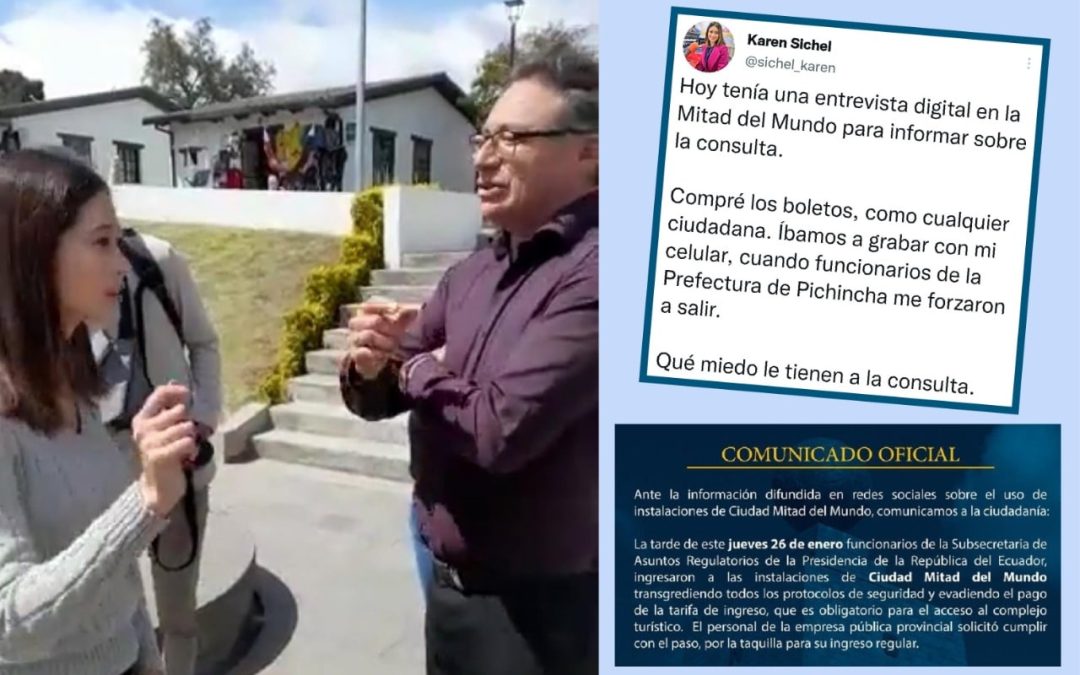 Funcionarios de Prefectura impiden grabación multimedia sobre consulta popular en Ecuador