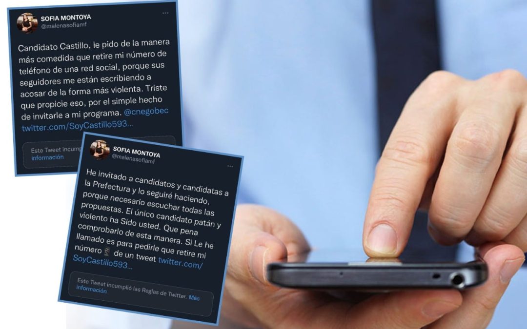 Comunicadora ecuatoriana es acosada luego de la publicación de su número personal por parte de un candidato