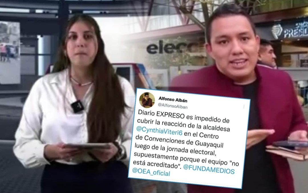 Equipo de prensa tuvo problemas para ingresar a centro de mando de partido político ecuatoriano