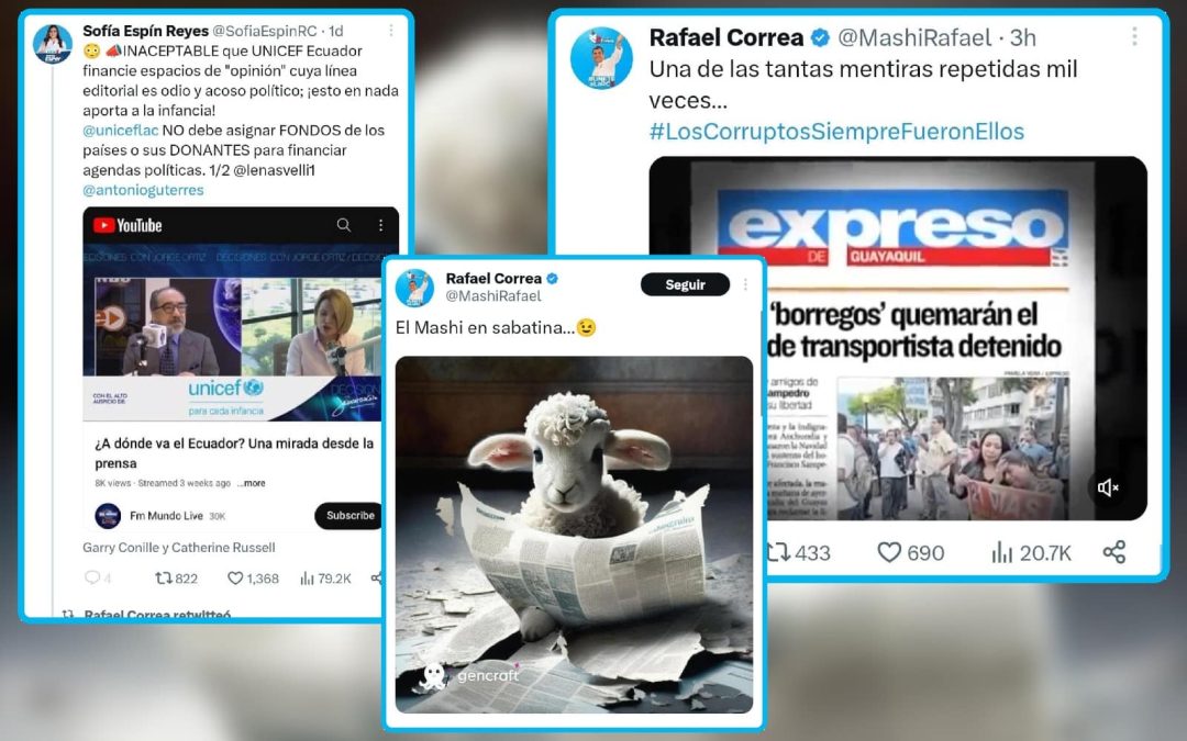 Expresidente Correa dirige campaña que retoma los ataques contra la prensa que caracterizaron a su Gobierno
