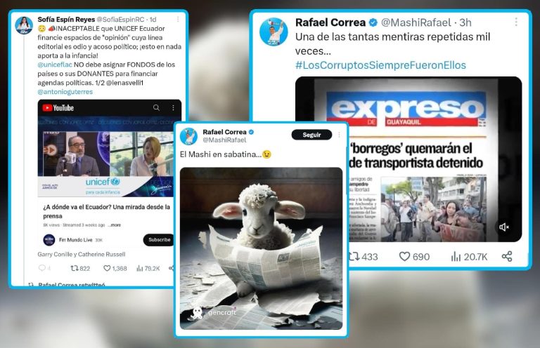 Expresidente Correa dirige campaña que retoma los ataques contra la prensa que caracterizaron a su Gobierno