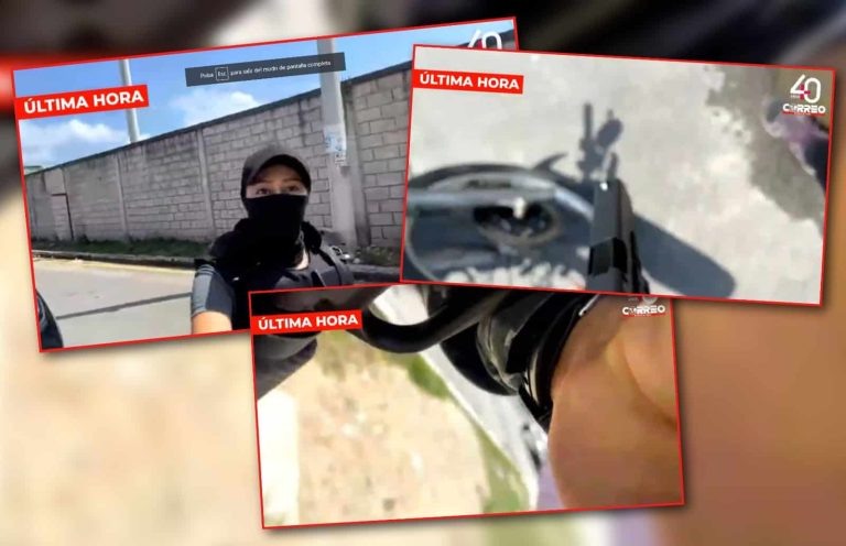 Equipo periodístico es agredido por la Policía Nacional mientras intentaba cubrir un atentado con explosivos en la ciudad de Machala