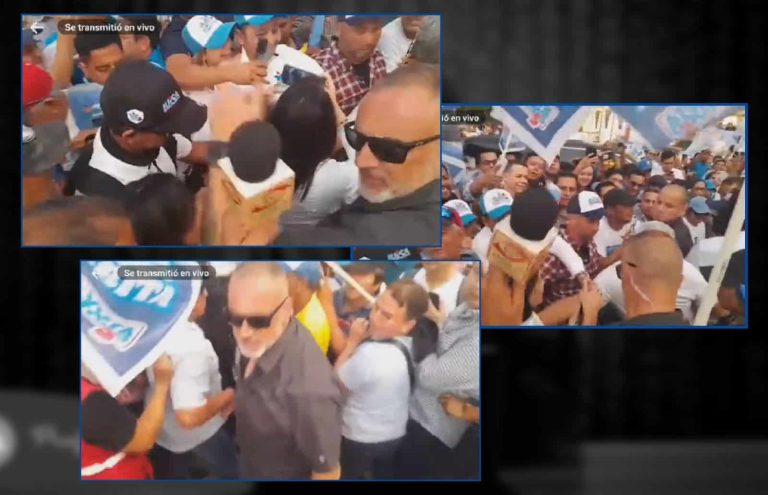 Equipo periodístico fue golpeado por guardaespaldas de la candidata presidencial ecuatoriana