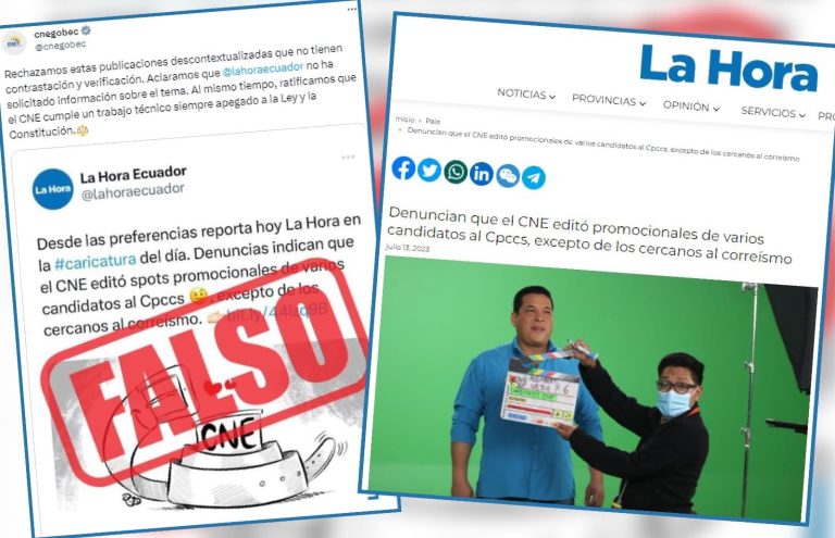 CNE se atribuye el control de la verdad y califica a una caricatura de “falsa”