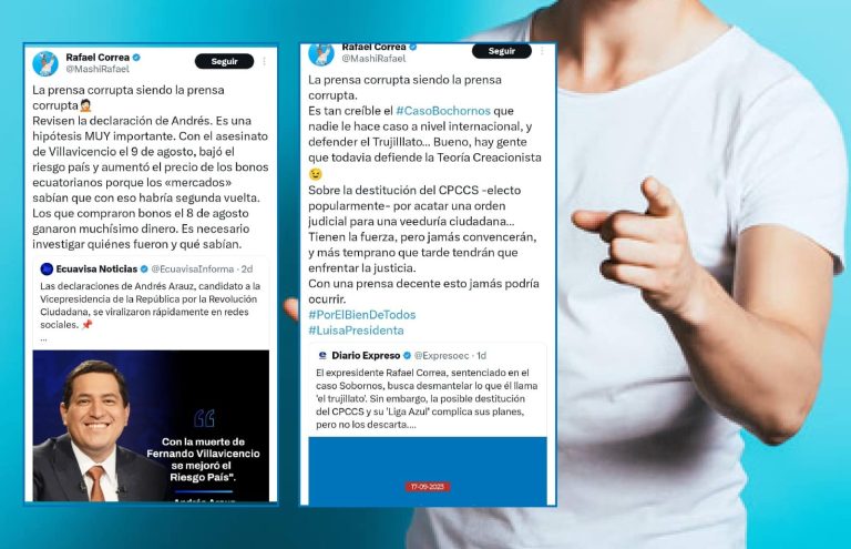 Expresidente de Ecuador ataca a la prensa nuevamente