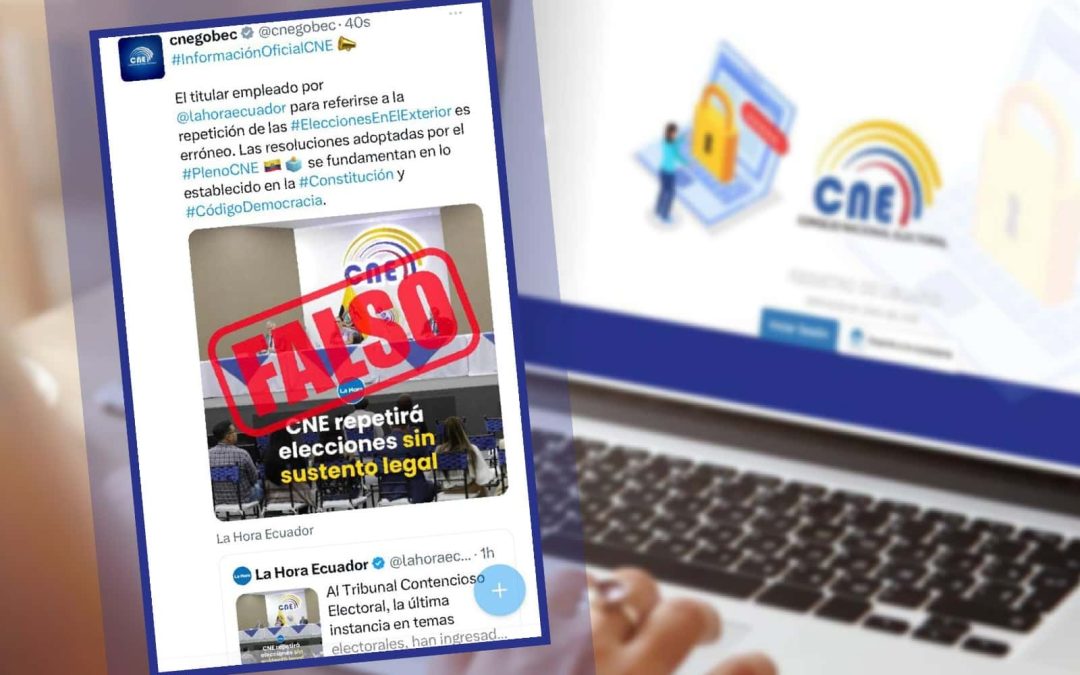 CNE descalifica contenidos periodísticos que critican sus decisiones como “falsos”