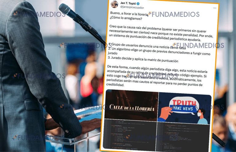 Excandidato presidencial estigmatiza al trabajo periodístico y pide someter a la prensa a un “rating de credibilidad”