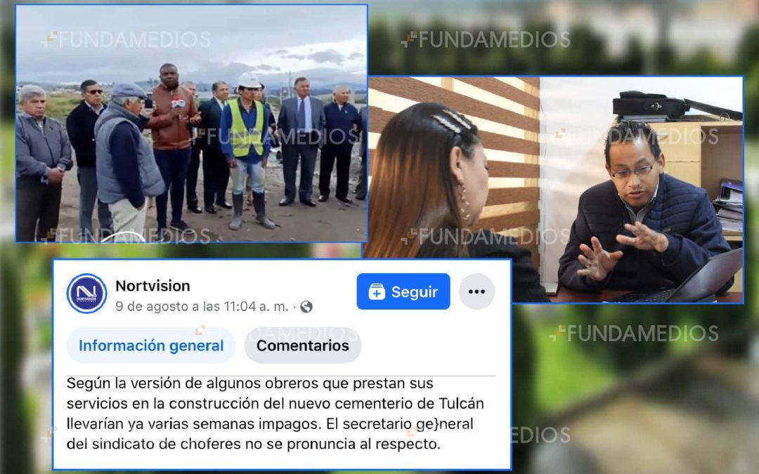 Cura señala a periodista como culpable del  despido de obreros en Tulcán