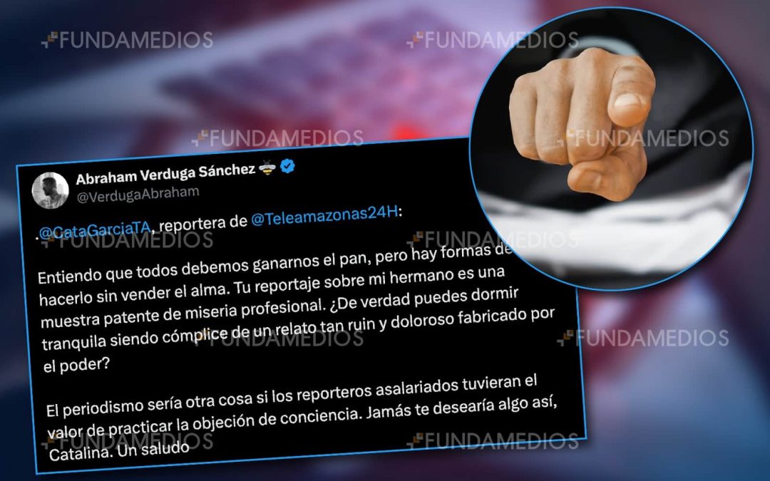 Hermano de consejero del CPCCS ataca en redes sociales a periodista de Teleamazonas