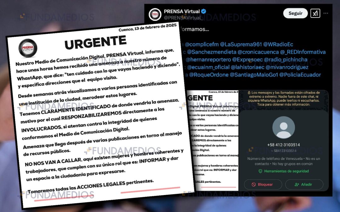Medio digital de Cuenca denuncia amenaza en su contra