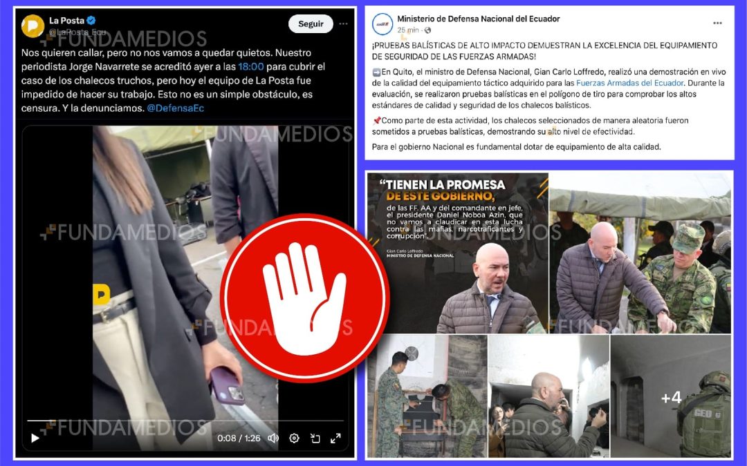 Ministerio de Defensa impide acceso a portal digital a pruebas balísticas