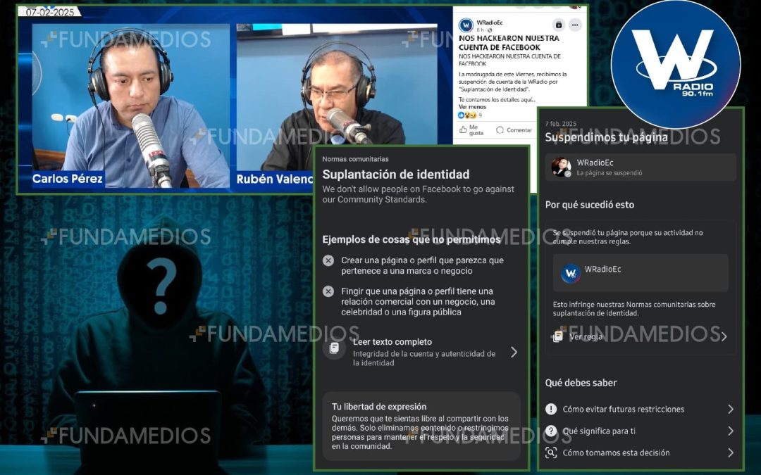 Encapuchado es visto a las afueras de una radio tras un ataque digital