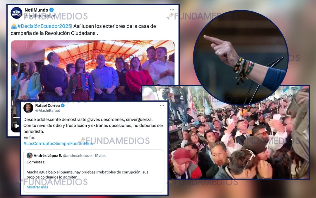 Simpatizantes del correísmo y, hasta su propio líder, arremeten contra la prensa tras derrota de Luisa González