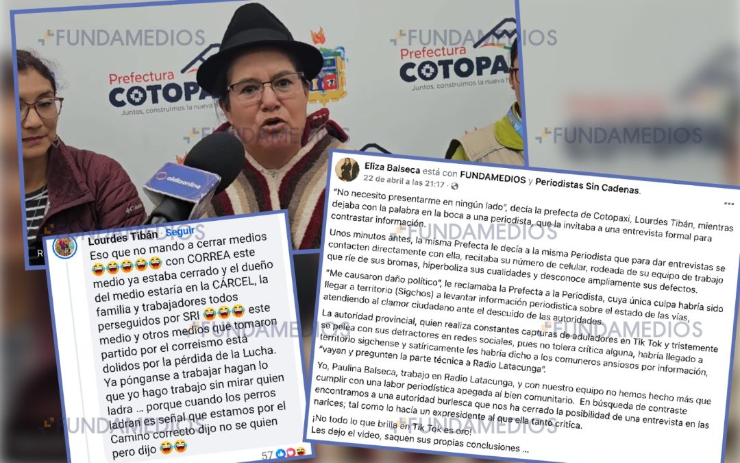 Prefecta de Cotopaxi se niega a dar entrevista a una radio local por sentirse “afectada” con un reportaje que publicó el medio